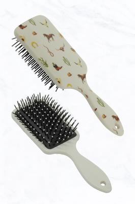 Western-Themed Hairbrush