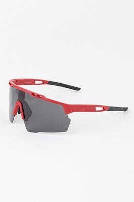 Top Rim Geometric Shield Sunglasses