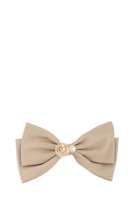 Pearl and Rose Point Ribbon Hair Clip