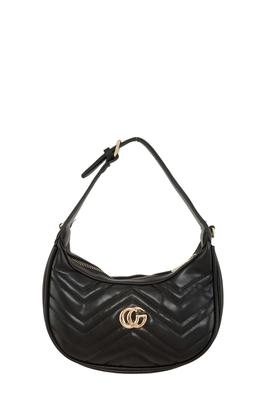 Round Shape CG Buckle Pu Leather Shoulder Bag