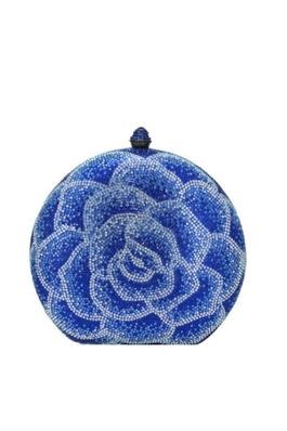 Rose All Over Rhinestone Clutch Handbag