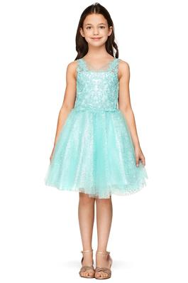 V neck embroidered beaded party tulle dress