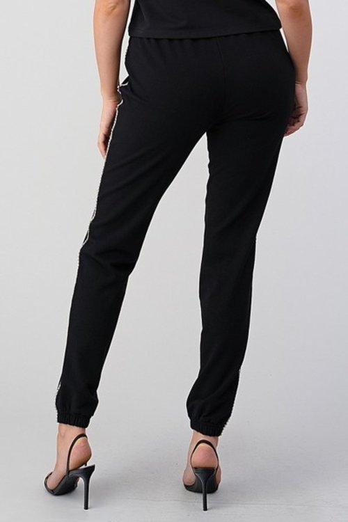 Member's Mark Women's French Terry Luxe Ankle Legging~Black Soot (X-Small)  at  Women's Clothing store