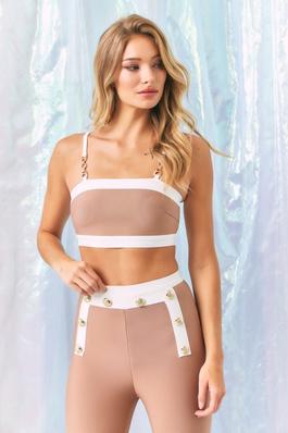 Your Style Guide Bandage Crop Top And Flare Pants Set