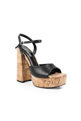 Liliana Cork Chunky Platform Ankle Strap Sandals