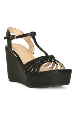 KAYLEEN Wedges Knot T Strap Sandals