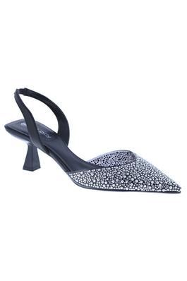 Unilady Kitten Pointy Toe Pearl Two Pieces Pump