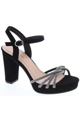 Top Moda Chunky Heel Twisted Ankle Strap Sandals