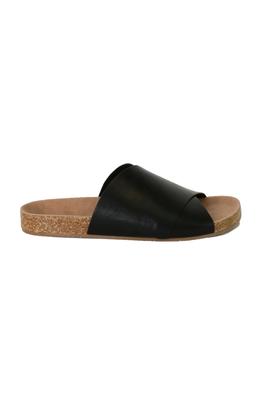 Beast Fashion Cork Sole Wide Slide Flat Sandals