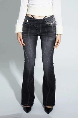 Vintage Distressed Low Waist Jeans