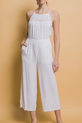 Linen Jumpsuit With Spaghetti Straps