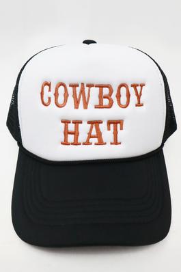 Trendy Cowboy Foam Mesh Trucker Hat