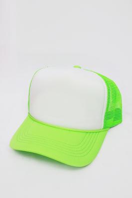 Neon Colors Foam Solid Two Tone Trucker Hat