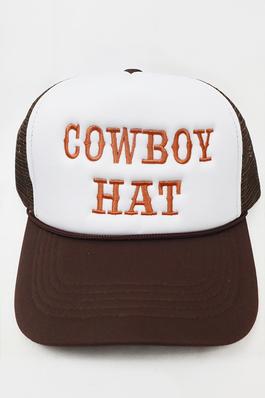 Trendy Cowboy Foam Mesh Trucker Hat