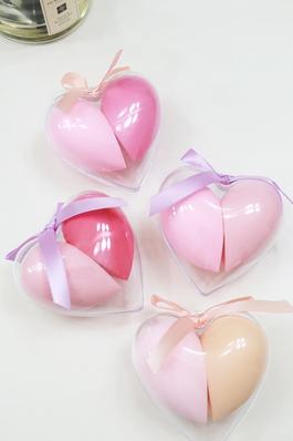 Pink and Peach Tone Beauty Blender in Heart Shape