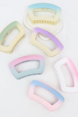 Ombre Medium Size Square Hair Claw Clip