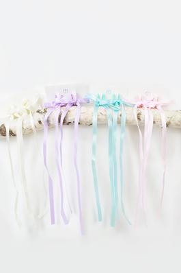 Long Tail Bow Assorted Color Hair Claw Clip