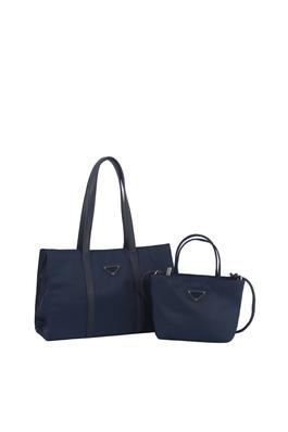 2 in 1 nylon tote bag with matching petite bag