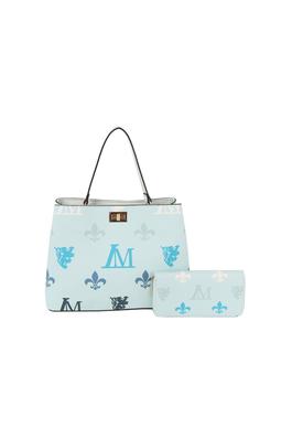 2 in 1 monogram satchel bag with matching purse