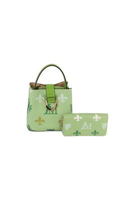 2 in 1 cute monogram bag with matching purse