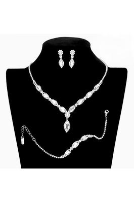 Marquise Theme Necklace bracelet earrings set
