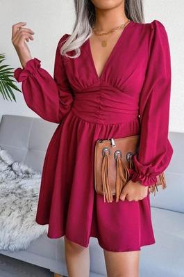 one piece dresses,long sleeve. solid color
