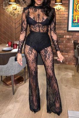 jumpsuit ,See-through lace . Contains no underwear
