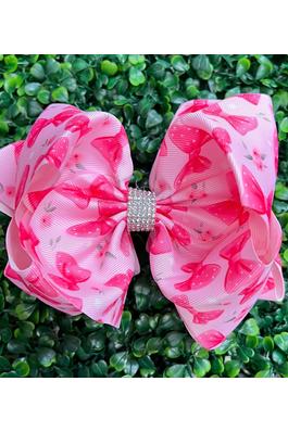 BOW PRINTED DOUBLE LAYER HAIR BOWS.