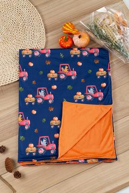FALL IN THE FARM PRINTED INFANT BABY BLANKET.