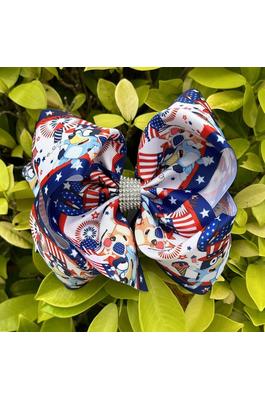 CHARACTER PATRIOTIC PRINTED DOUBLE LAYER BOW. 
