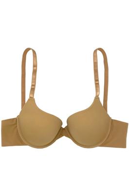 Full-coverage bra with double layer bands