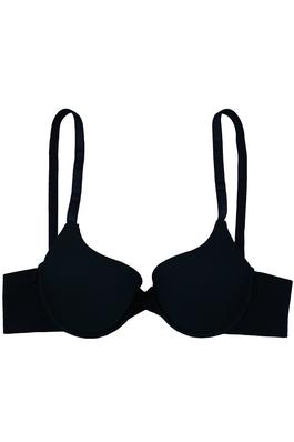 Full-coverage bra with double layer bands