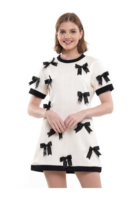 Ribbon Knit Pattern Dress