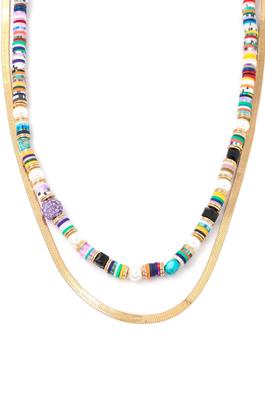 Assorted Bead Snake Chain Necklace