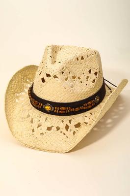Braided Straw Fashion Cowboy Hat