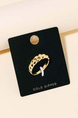 Gold Dipped Croissant Ring