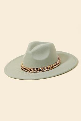 Chain Link Strap Western Fashion Hat