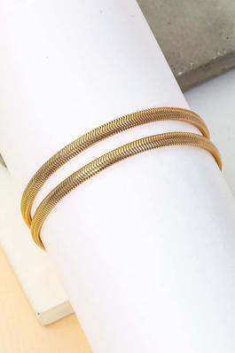 Layered Snake Chain Adjustable Bracelet