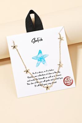 Gold Dipped Starfish Necklace