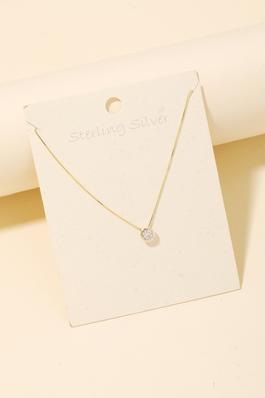 Sterling Silver Stud Pendant Necklace