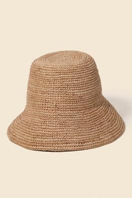 Braided Raffia Bucket Hat