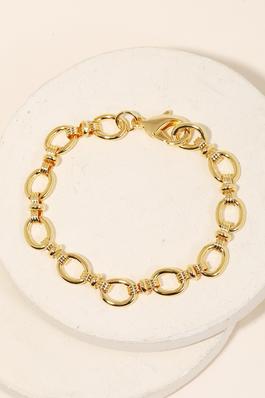 Metallic Hoops Chain Link Bracelet