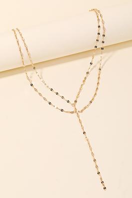 Layered Chain Y Necklace