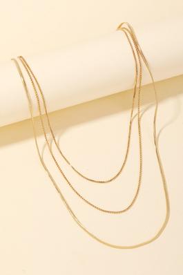 Secret Box Mixed Layered Chains Necklace