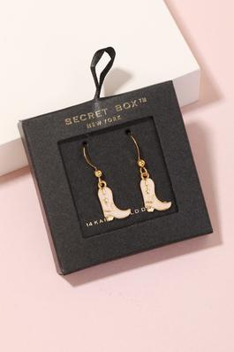 Secret Box Cowboy Boot Earrings