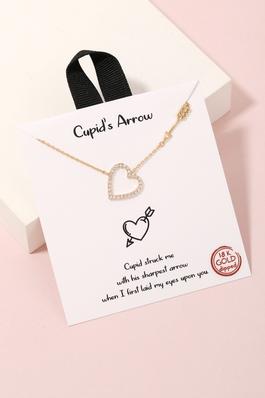 Gold Dipped Cupids Arrow Necklace
