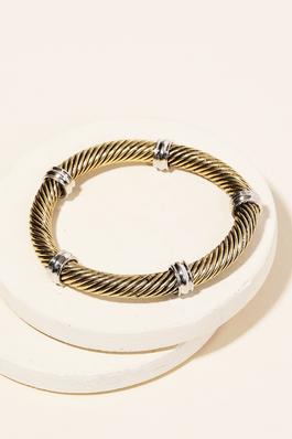 Metallic Color Twist Bracelet