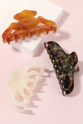 Acetate Assorted Jaw Hair Clip Set
