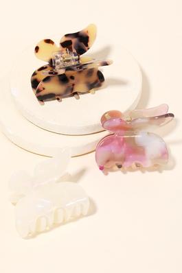 Three Piece Butterfly Hair Claw Set