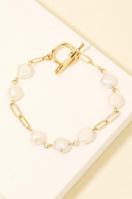 Pearl Beaded Chain Bracelet